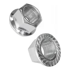 Porcas Para Eixo De Bicicleta 3/8 Chave 15 Cromado Com Flange