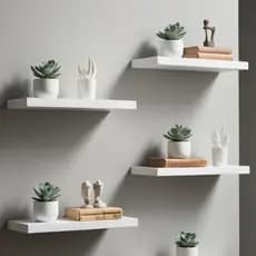 Prateleiras Reta Nicho De Parede 30x10 MDF  Decoração Quarto Sala Cozinha Escritorio Banheiro