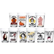 Kit 2 Copos Americanos Temático Rock Nacional Pitty Charlie Brown Ney Matogrosso Liniker Belchior