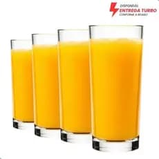 Jogo 6 Copos de Vidro 225ml para Drinks Whisky Água Suco Copo Trabalhado Elegante