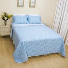 Cobre Leito Colcha 3 Peças QUEEN Percal 200 Fios Decor