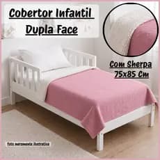 Mantinha Para Bebê Dupla Face Sherpa Carneiro e Soft 75x85cm Hipoalergênica