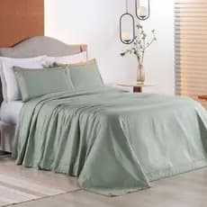 Cobre Leito Colcha Queen 3 peças Matelado Bordado Inglês 2,60 cm x 2,40 cm