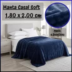 Manta Cobertor Soft Microfibra Casal 1,80m x 2,00m Super Macia e Confortável