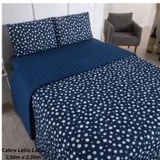 Cobre Leito Colcha Poá Malha 100%  Algodão Casal Padrão 2,50m x 2,20m