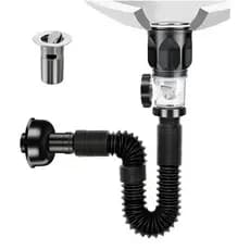 Kit Completo Sifão Inteligente Anti Odor Anti Cheiro Filtro AntiEntupimento Tubo Flexivel Instalacao Vertical Horizontal