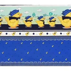 Tecido para barra de lençol ou almofada, tricoline 100% Algodão com a estampa Patinho. Tamanho: 140cmX35cm. 200 fios.