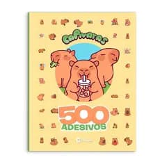 1 livro de 500 figurinhas e desenhos de capivara