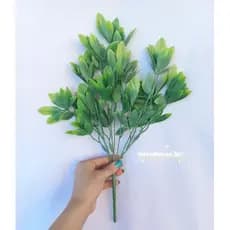 Buquê de Planta Matinho de Folhas Verde, Plantas Matinho de folha Artificial Floral Folhagem P/ Decoração Casamento, Arranjos, Decorar Festas mato e planta verde ( Quantidades com Desconto )
