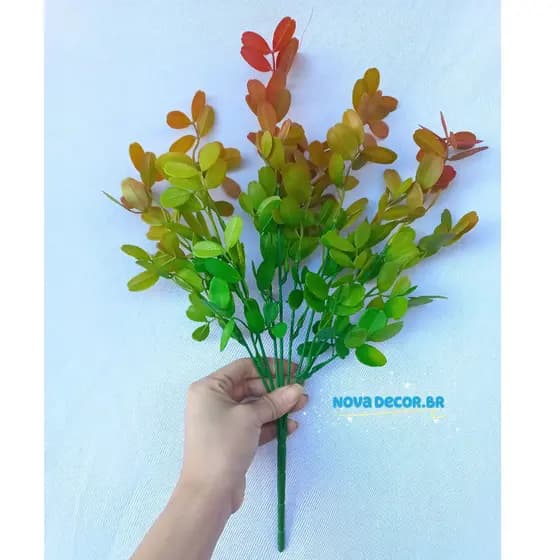 Buquê de Planta Matinho de Folhas Verde, Plantas Matinho de folha Artificial Floral Folhagem P/ Decoração Casamento, Arranjos, Decorar Festas mato e planta verde ( Quantidades com Desconto )