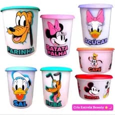 Potes Mantimentos Personagens Disney Tupperware