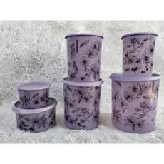 Potes Redondo Tupperware Lilás Florido