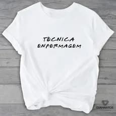 Camiseta Blusa Tecnica de Enfermagem -Friends MALHA COM ELASTANO