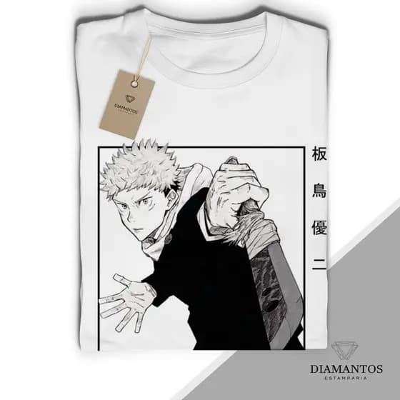 Camiseta Anime Jujutsu Kaisen Unissex Sukuna Satoru Gojo Malha com Elastano