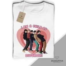 Camiseta One Direction Child of divorce unissex e babylook MALHA COM ELASTANO