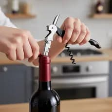 Abridor Vinho Inox 3 em 1 Saca Rolhas Garçom Resistente