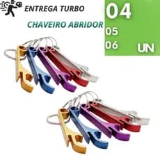 Chaveiro Abridor de Garrafas em Inox Portátil Ideal para Churrasco Camping Praia