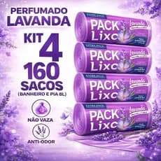Saco De Lixo Para Pia e Banheiro Perfumado Cheiro De Lavanda Anti Inseto Super Resistente 8 Litros