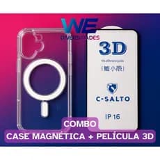 iPhone 16 Kit Capinha MagSafe + Película 3D