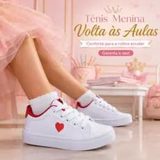 Tênis Infantil Escolar Menina | Conforto Para a Rotina e Estiloso Para o Lazer | GARANTA JÁ O SEU!