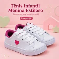 Tenis Casual De Menina Para o Dia a Dia | Solado Antiderrapante, Confortável e Fofo | COMPRE AGORA!