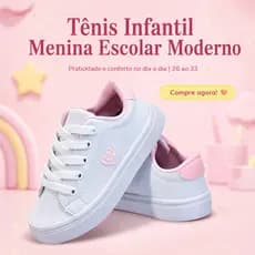 Tenis De Menina Escolar Infantil | Praticidade e Conforto No Dia a Dia 26 ao 33 | COMPRE JÁ!