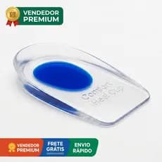 Kit 2 Pares Palmilha Calcanhar Silicone Ortopédica Alívio Dor Esporão