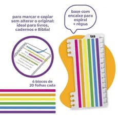 Marcador De Linhas Autoadesivo Holic Pop 6x20 Folhas  Tris