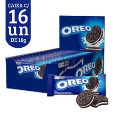 Caixa Biscoito Recheado Oreo Original Mondelez - 288g c/16un De 18g