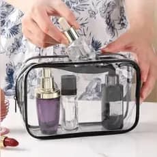 Nécessaire Transparente Kit 10 20 30 Unidades Em Plástico Organizador Enfermagem Maquiagem Escola