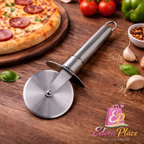Cortador de Pizza Manual Cozinha Aço Inoxidável Thika Pizzas Tortas Para Casa e Restaurantes