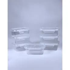 Kit até 30 Marmitas 750ml com travas transparente Reutilizáveis de Plasticos