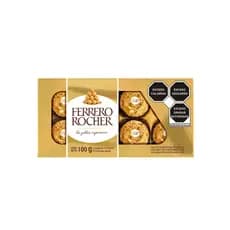 Bombom Ferrero Rocher Com 8 Unidades Chocolate com Avelã e Recheio Cremoso