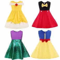 Fantasia de festa infantil Vestido Branca de Neve Vestido Sereia