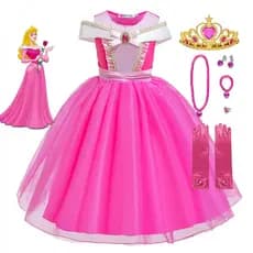 Bela Adormecida Aurora Princesa Crianças Vestido Traje Da Cosplay Festa De Aniversário
