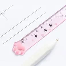 2 Peças Artigo De Papelaria/Régua Fofo De Pata De Gato De Desenho Animado