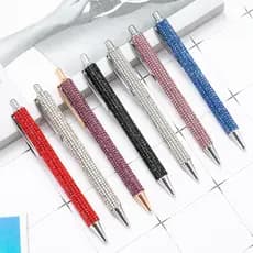 Caneta Esferográfica De Strass De Metal De 1 Peça
