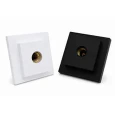 Luminária Plafon Branco Preto Lustre de Teto Quadrado Com Soquete Porcelana E27 para uso doméstico