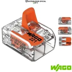 Conector Wago 221-612 Original 6mm 41A Emenda Para Chuveiro E Ar Condicionado Kit Profissional