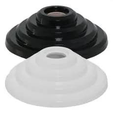 LUMINÁRIA PLAFON LUSTRE DE TETO PIRAMIDE REDONDO COM SOQUETE E-27 PARA USO DOMESTICO