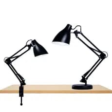 Luminária de Mesa Articulável Abajur de Mesa Braço Articulado Direcionável para Estudo Leitura Soquete E27
