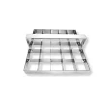 Cortador Brownie 6x6 C/ 25 Cavidades Em Aço Inox