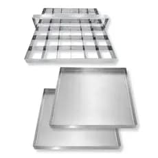 Kit Aro Cortador Brownie 36 Cavidades 6x6 + 2 Formas 35x35x3cm