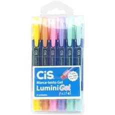 Marca Texto Lumini Pastel Em Gel Cis