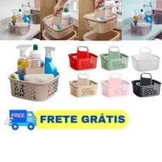 Cesto Organizador Multiuso Com Alça Para Produtos De Limpeza UZ