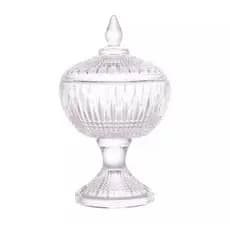 Potiche Bomboniere com Pé Transparente 18cm