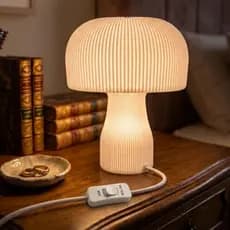 Abajur Cogumelo Designe Elegante Moderno Luminaria De Mesa Sala Escritorio Bivolt