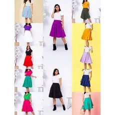 Saia Rodada Moda Modesta Modelo Envelope Midi Gode Moda Evangelica Com Forro-086