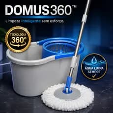 Mop Giratório 360º Balde Duplo Sistema Esgotamento Rapido Limpeza Pratica