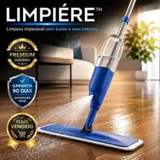 Mop Spray com Reservatório 2 em 1 Limpiére™ | Esfregão Limpa Piso com Refil Microfibra e Spray